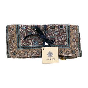 Derin Jewelry Roll Pouch Persian Carpet Jacquard Travel Organizer New with Tag